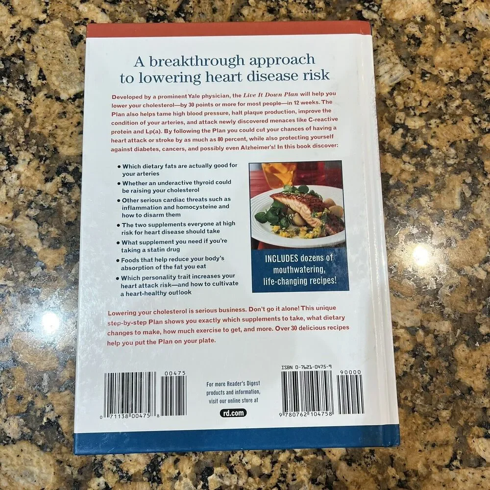 Readers Digest Cut Your Cholesterol Exclusive Live It Down Plan Hardcover Book